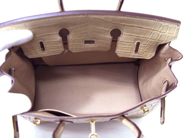 エルメス バーキン25(クロコダイルニロティカスマット/プシエール)